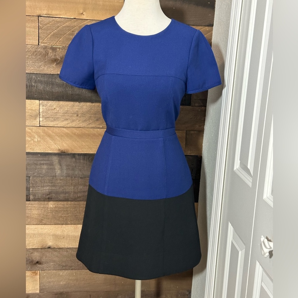 BCBG MAX AZRIA black & blue dress